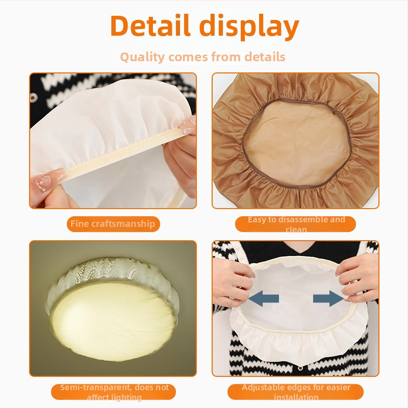 Audinio šviestuvo gaubtas – medžiaga: audinys, modelis Zgdzhao, apšvietimo priedai