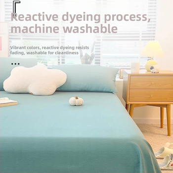 Brushed medvilnės Twill patalynės komplektas, 3 dalių, vienodas raštas, reaktyvus dažymas