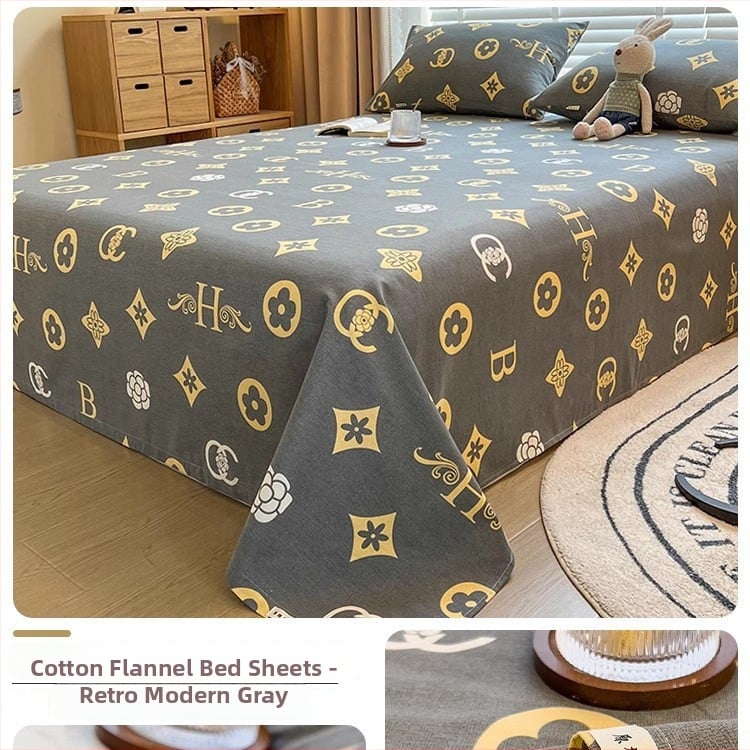 Brushed medvilnės Twill patalynės komplektas, 3 dalių, vienodas raštas, reaktyvus dažymas