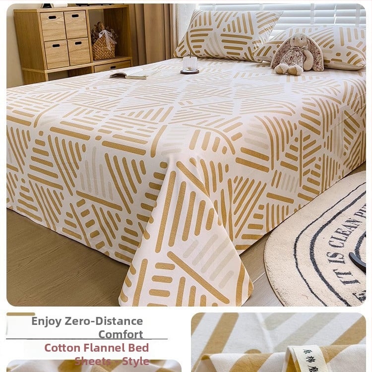 Brushed medvilnės Twill patalynės komplektas, 3 dalių, vienodas raštas, reaktyvus dažymas