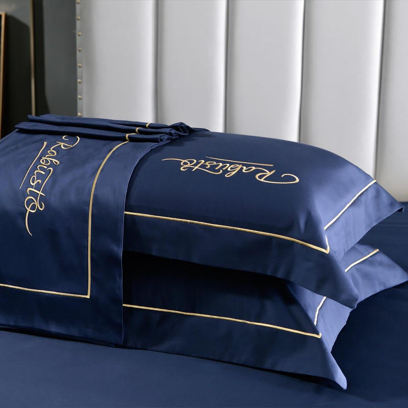 Pemi pagalvių uždangalas – 100% medvilnė, ilgos siūlų, twill audinys, reaktinis spausdinimas ir dažymas, audinio siūlų skaičius 60