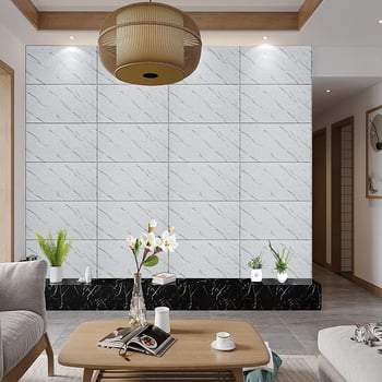 3D lipnus sienos lipdukas svetainei, Nordic stilius, vandeniui atsparus XPE putų