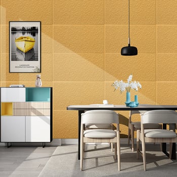 3D lipnus sienos lipdukas svetainei, Nordic stilius, vandeniui atsparus XPE putų