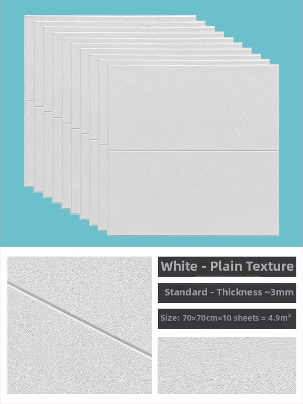 3D lipnus sienos lipdukas svetainei, Nordic stilius, vandeniui atsparus XPE putų