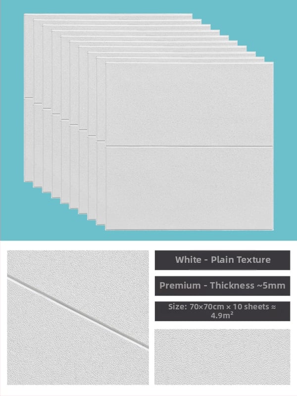 3D lipnus sienos lipdukas svetainei, Nordic stilius, vandeniui atsparus XPE putų