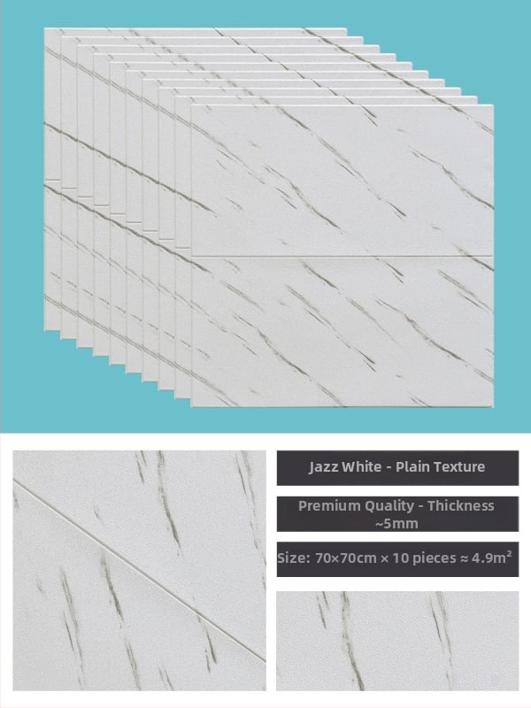 3D lipnus sienos lipdukas svetainei, Nordic stilius, vandeniui atsparus XPE putų