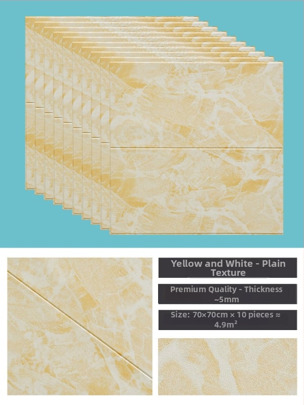 3D lipnus sienos lipdukas svetainei, Nordic stilius, vandeniui atsparus XPE putų