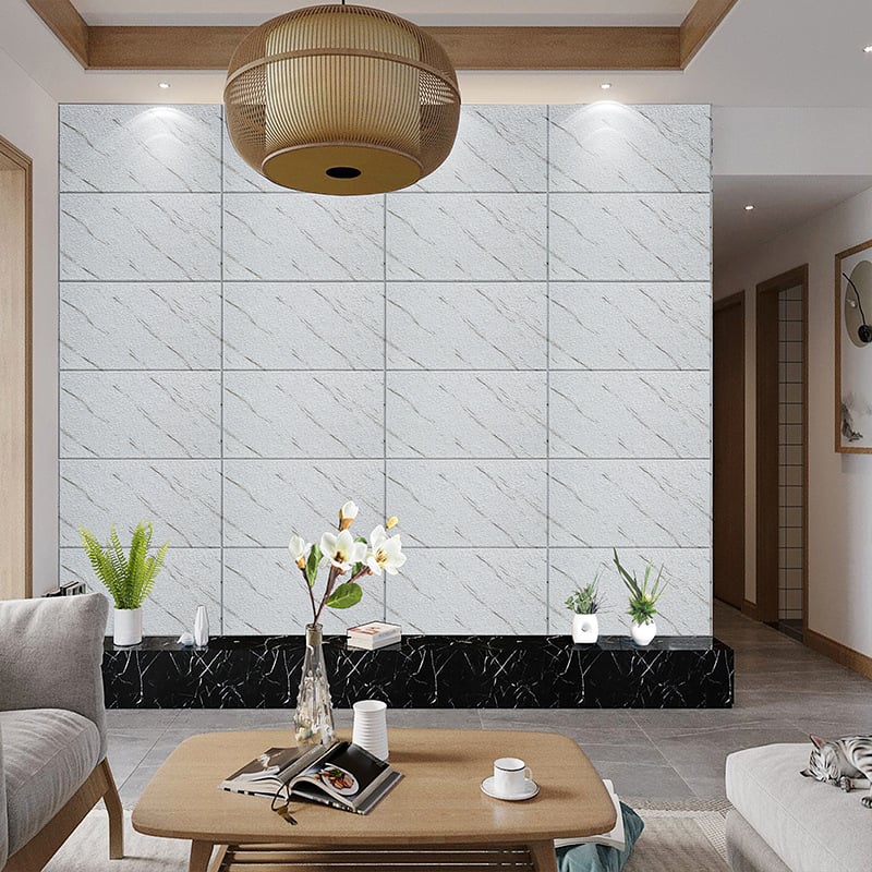 3D lipnus sienos lipdukas svetainei, Nordic stilius, vandeniui atsparus XPE putų