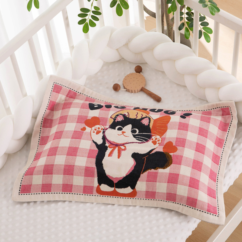 Vaikų pagalvės užvalkalas, 100% medvilnė, sugeria prakaitą ir kvėpuoja, animacinis raštas, Korėjos stilius, žakardo audinys