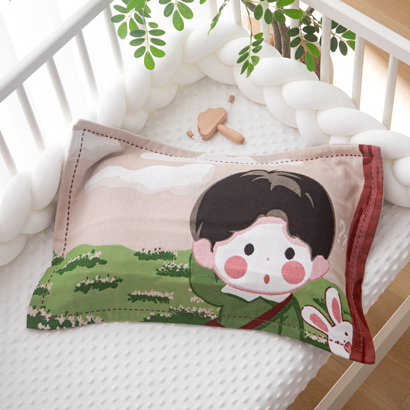 Vaikų pagalvės užvalkalas, 100% medvilnė, sugeria prakaitą ir kvėpuoja, animacinis raštas, Korėjos stilius, žakardo audinys