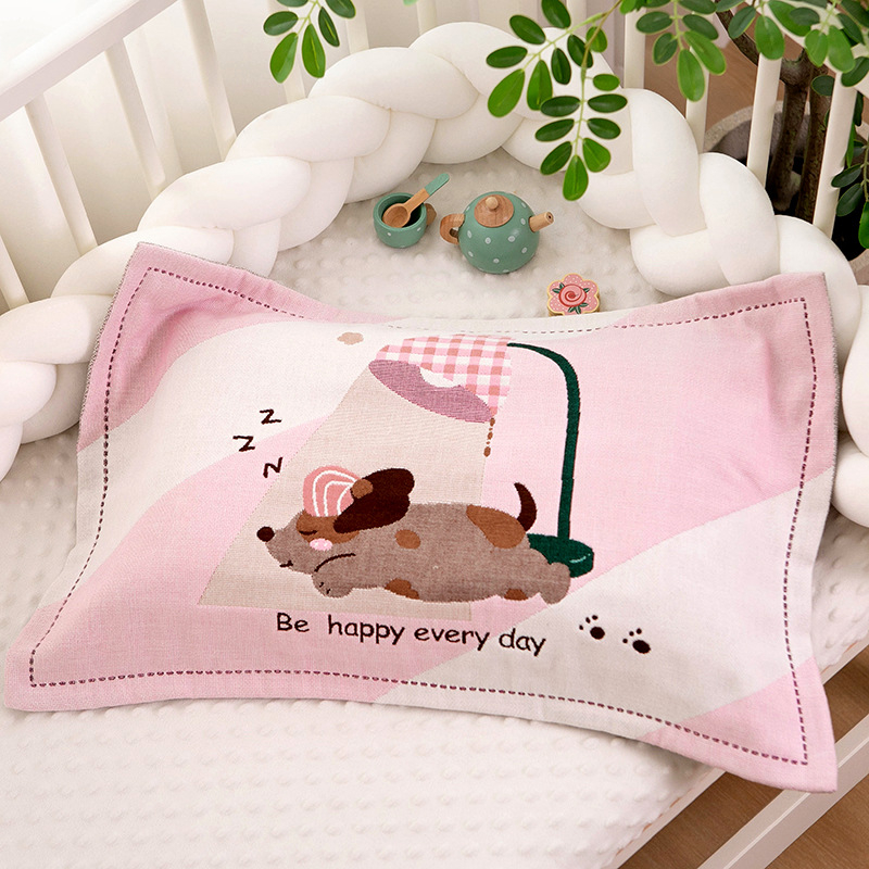 Vaikų pagalvės užvalkalas, 100% medvilnė, sugeria prakaitą ir kvėpuoja, animacinis raštas, Korėjos stilius, žakardo audinys