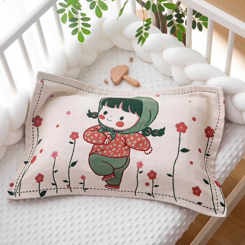 Vaikų pagalvės užvalkalas, 100% medvilnė, sugeria prakaitą ir kvėpuoja, animacinis raštas, Korėjos stilius, žakardo audinys