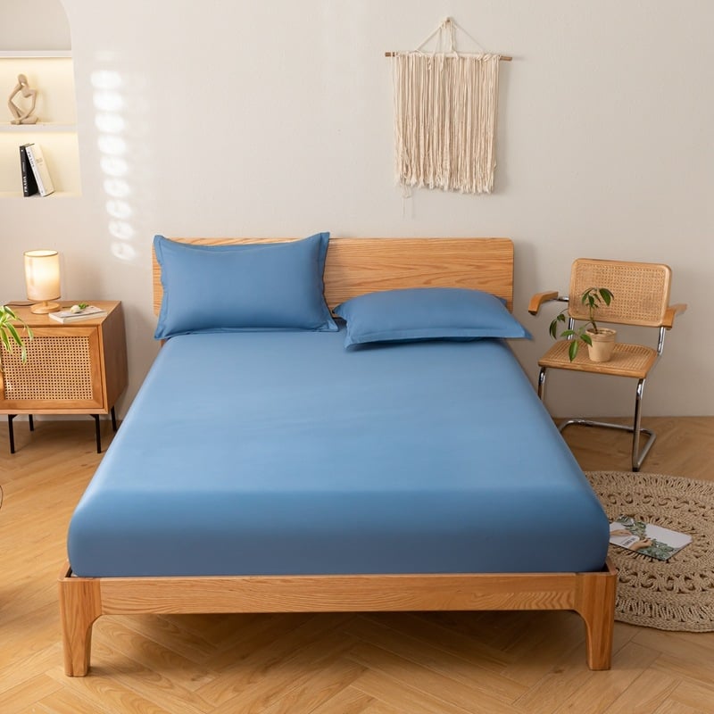 Elastinė lovos pakloda, 100% medvilnė, Twill audinys, reaktinis dažymas, audinio tankis 133x72, svoris 500–800 g