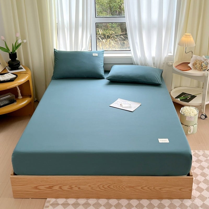 Elastinė lovos pakloda, 100% medvilnė, Twill audinys, reaktinis dažymas, audinio tankis 133x72, svoris 500–800 g