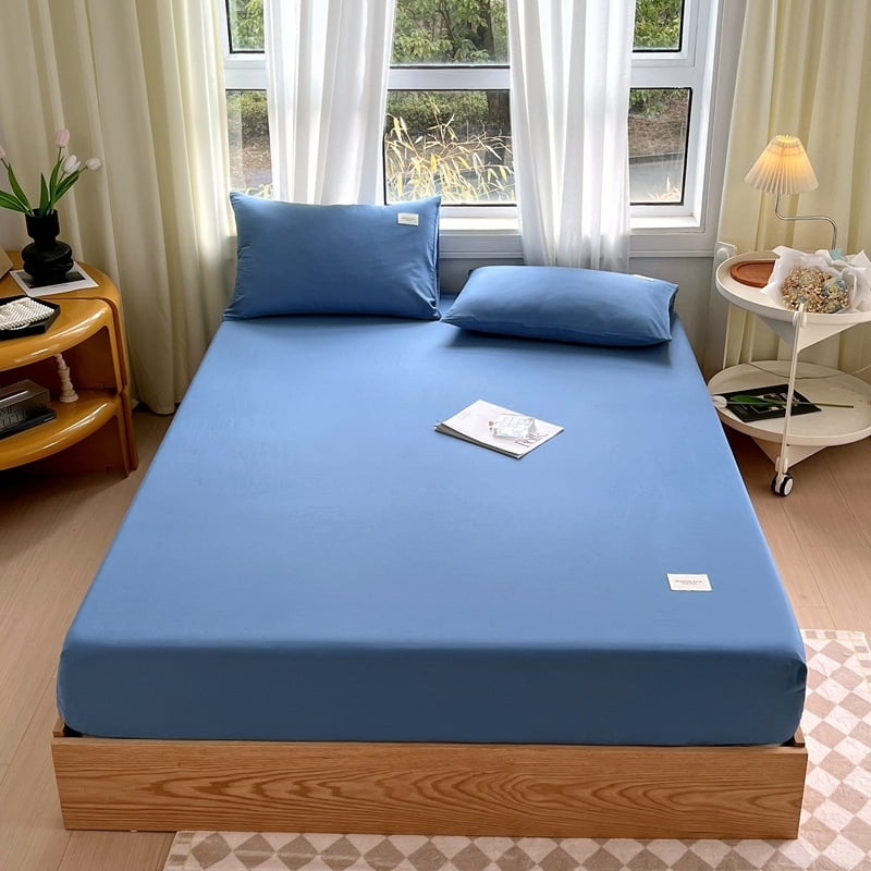 Elastinė lovos pakloda, 100% medvilnė, Twill audinys, reaktinis dažymas, audinio tankis 133x72, svoris 500–800 g