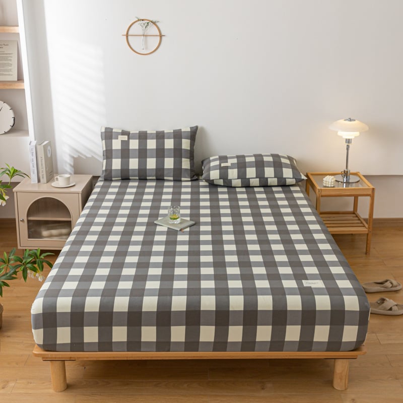 Elastinė lovos pakloda, 100% medvilnė, Twill audinys, reaktinis dažymas, audinio tankis 133x72, svoris 500–800 g