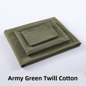 Tryjų dalių patalynės komplektas studentų bendrabutyje, poliesterio–medvilnės audinys, reaktiškai dažyta, twill audimas, vienos spalvos raštas