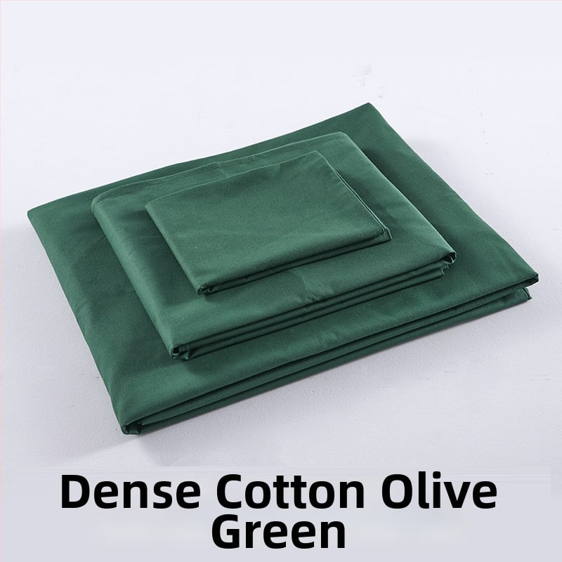 Tryjų dalių patalynės komplektas studentų bendrabutyje, poliesterio–medvilnės audinys, reaktiškai dažyta, twill audimas, vienos spalvos raštas