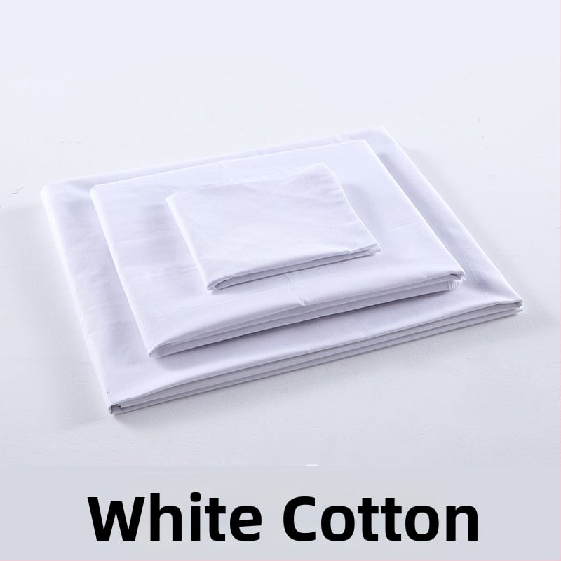 Tryjų dalių patalynės komplektas studentų bendrabutyje, poliesterio–medvilnės audinys, reaktiškai dažyta, twill audimas, vienos spalvos raštas