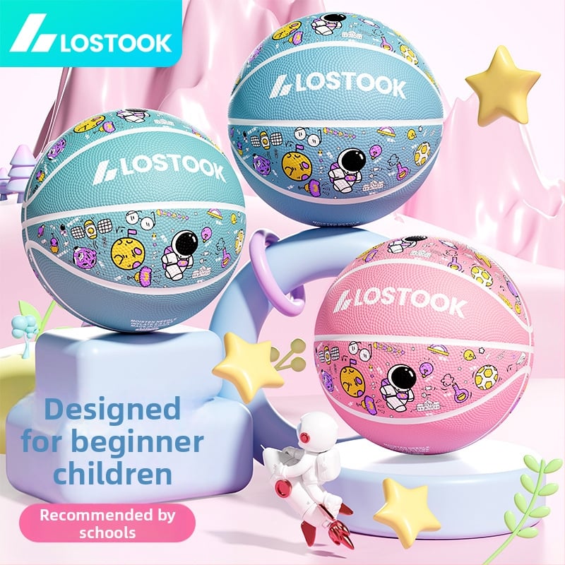 Vaikų guminis krepšinio kamuolys – lauko treniruočių kamuolys krepšiniui ir tinklui