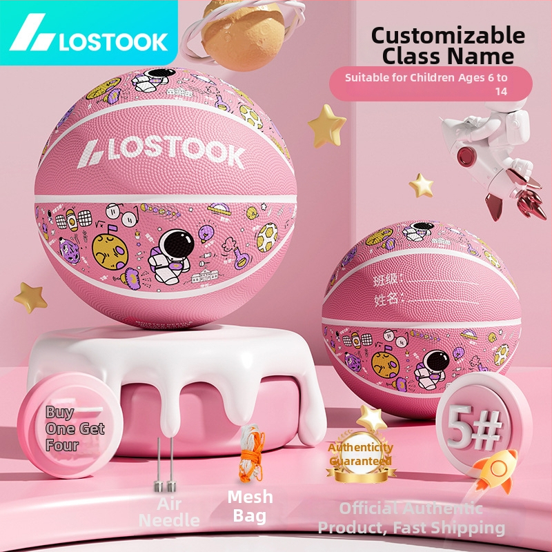 Vaikų guminis krepšinio kamuolys – lauko treniruočių kamuolys krepšiniui ir tinklui