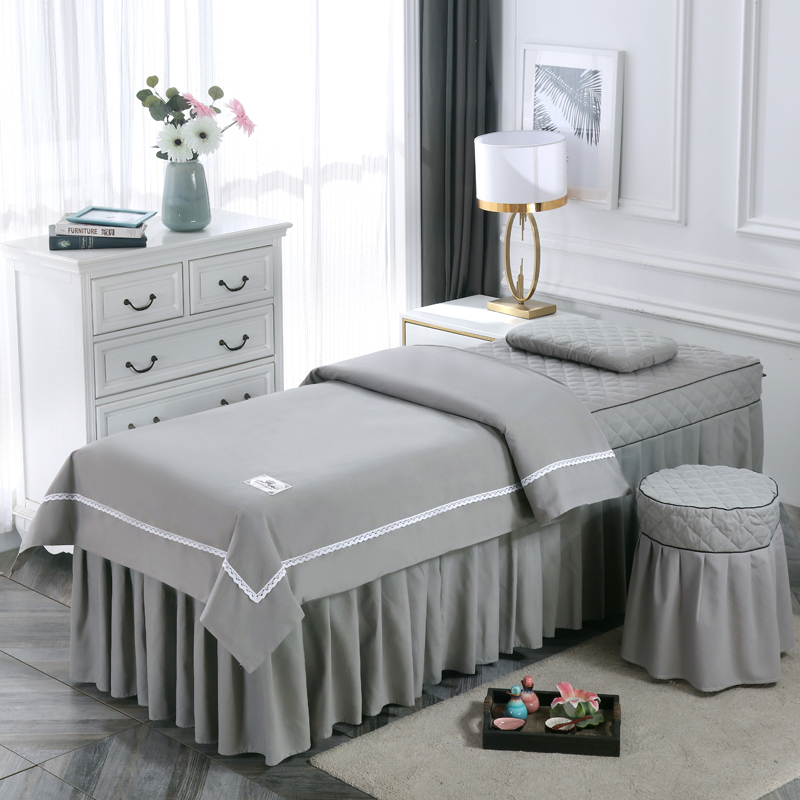 Keturių dalių lovos užtiesalo komplektas, universalus stilius, šilko gėlių audinys, siūlų dažymas, reaktyvus spausdinimas ir dažymas, raštas 69850