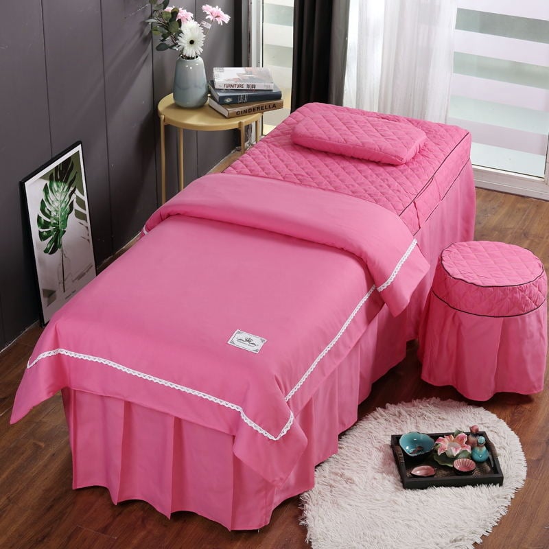 Keturių dalių lovos užtiesalo komplektas, universalus stilius, šilko gėlių audinys, siūlų dažymas, reaktyvus spausdinimas ir dažymas, raštas 69850