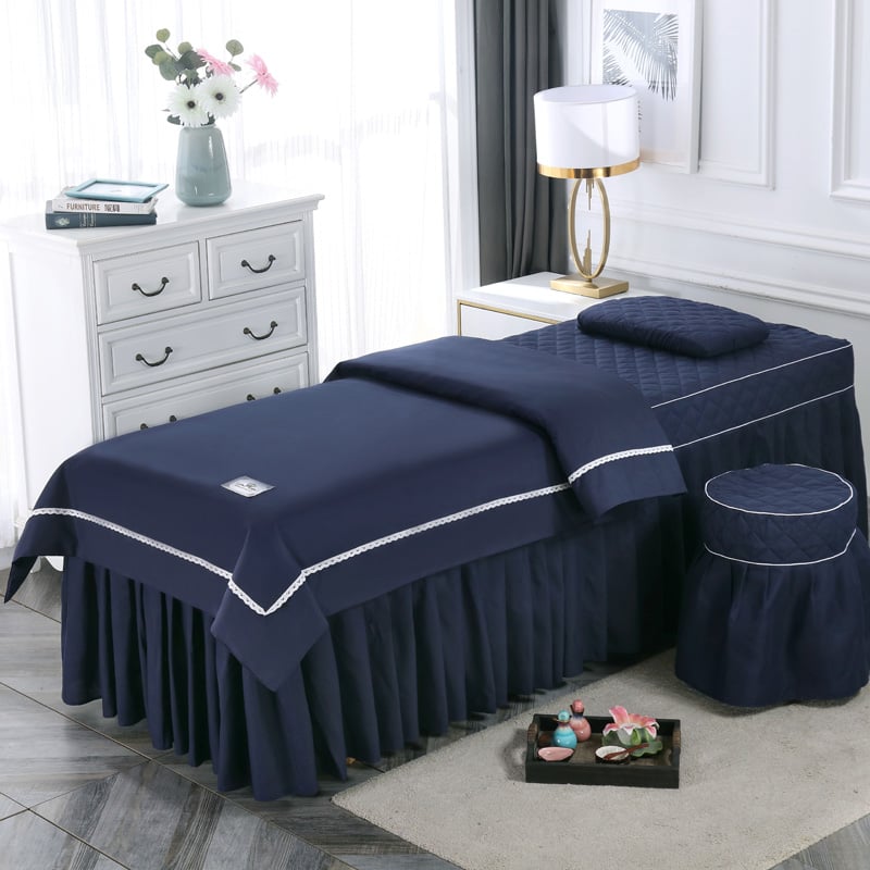 Keturių dalių lovos užtiesalo komplektas, universalus stilius, šilko gėlių audinys, siūlų dažymas, reaktyvus spausdinimas ir dažymas, raštas 69850