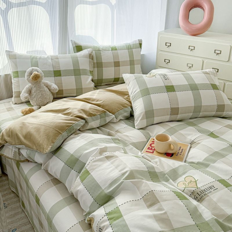 Medvilninis antklodės užvalkalas su dryžiais, animaciniais motyvais ir gėlėmis, paprastas pynimas, reaktyvus dažymas