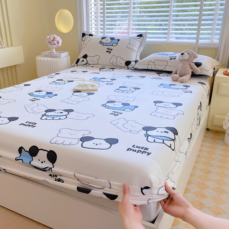 Elastinis patalynės užvalkalas iš 100% medvilnės, geometrinis raštas, reaktinis spausdinimas, GSM 1000–1500, audinio siūlų skaičius 40