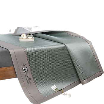 Ledinio šilko ir rotango kilimėlių rinkinys, sulankstomas, siuvinėta audinys, pirmosios kokybės