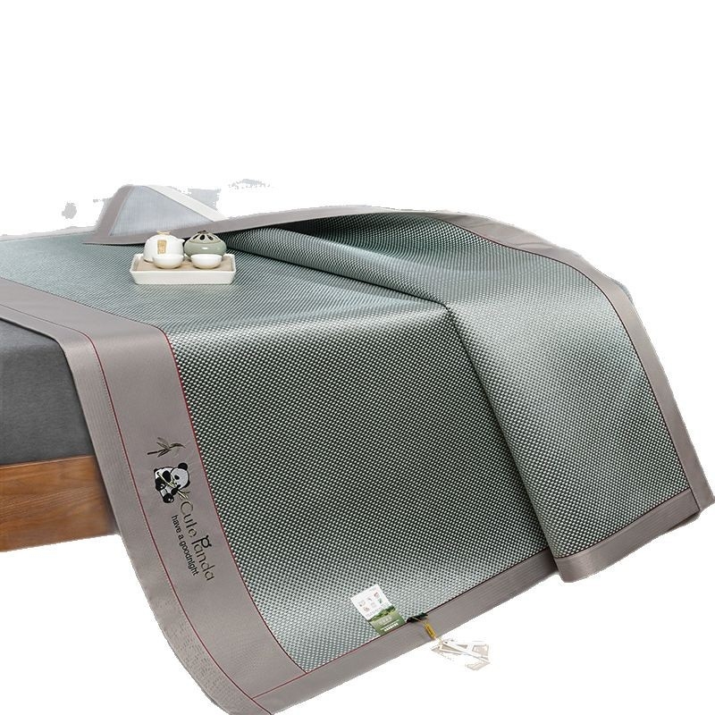 Ledinio šilko ir rotango kilimėlių rinkinys, sulankstomas, siuvinėta audinys, pirmosios kokybės