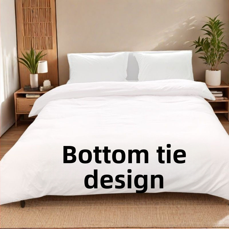 Poliesterio‑medvilnės patalynės komplektas, keturių dalių, vientisas raštas, brushed ir quilted, paprasta pynimo audinys, svoris 1000–1500 g