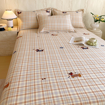 Trys dalių patalynės komplektas iš 100% medvilnės, karikatūrų raštas, reaktyvus dažymas