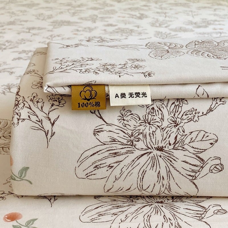 Trys dalių patalynės komplektas iš 100% medvilnės, karikatūrų raštas, reaktyvus dažymas