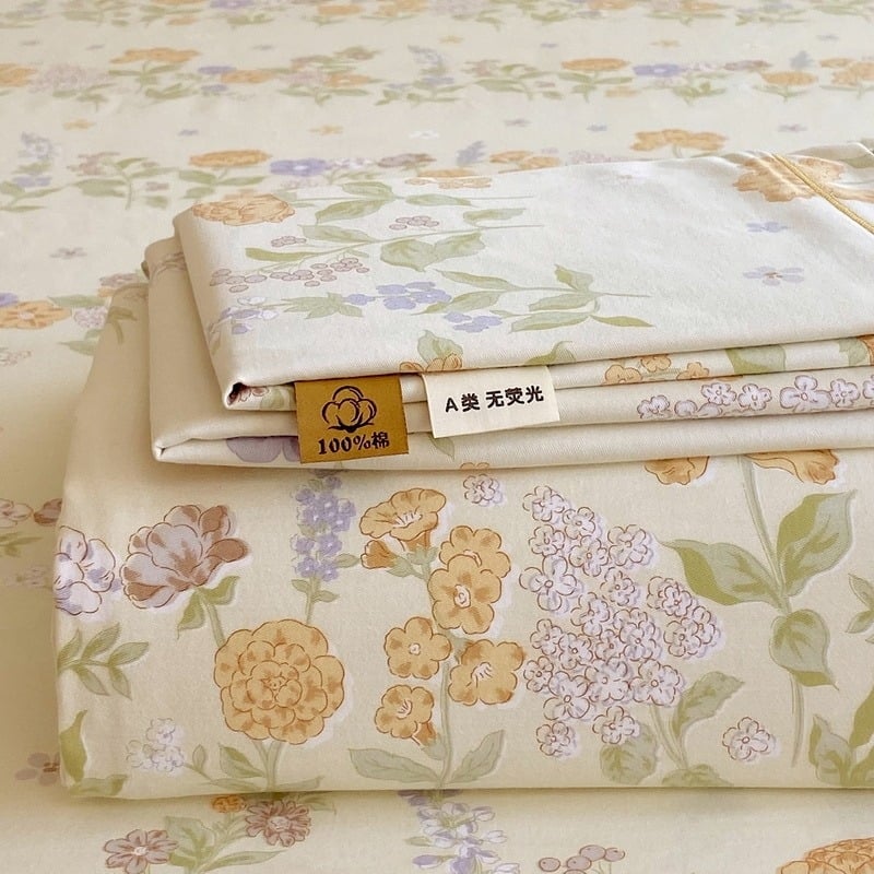 Trys dalių patalynės komplektas iš 100% medvilnės, karikatūrų raštas, reaktyvus dažymas