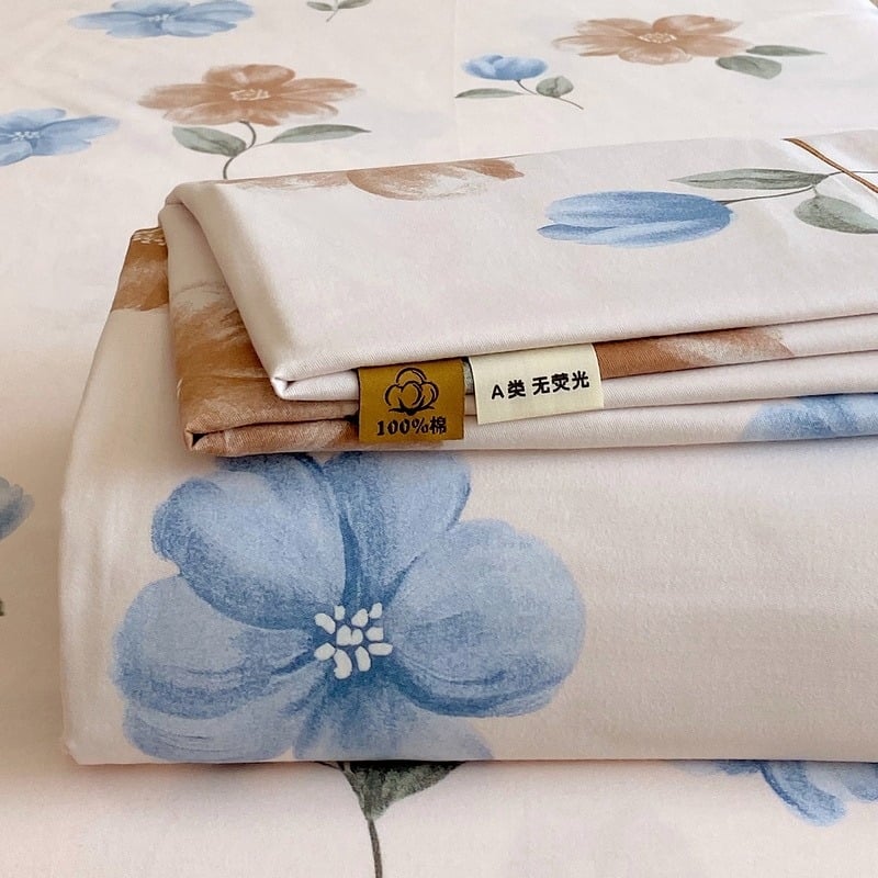 Trys dalių patalynės komplektas iš 100% medvilnės, karikatūrų raštas, reaktyvus dažymas