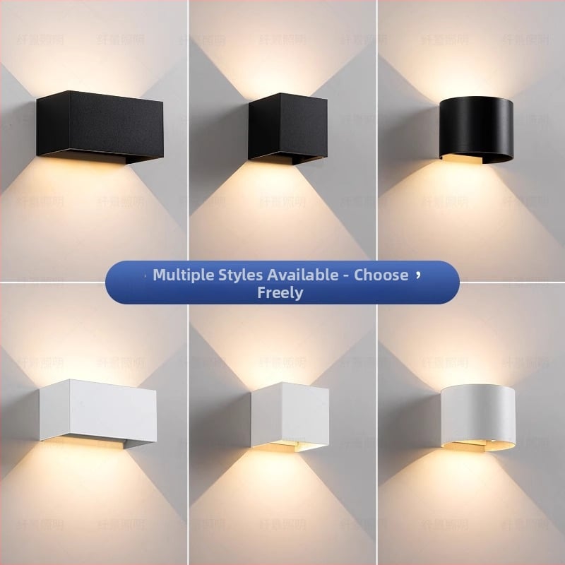 Sieninė LED lemputė su reguliuojamu spinduliu, minimalistinis modernus stilius, aliumininis korpusas, LED šviesos šaltinis, PIR judesio jutiklis, veikia iki 36V