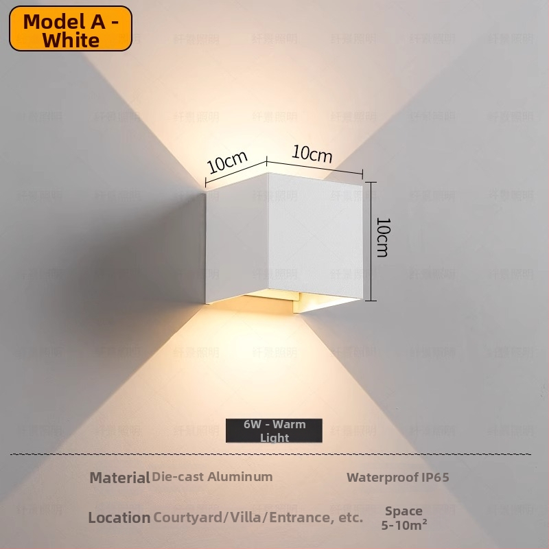Sieninė LED lemputė su reguliuojamu spinduliu, minimalistinis modernus stilius, aliumininis korpusas, LED šviesos šaltinis, PIR judesio jutiklis, veikia iki 36V