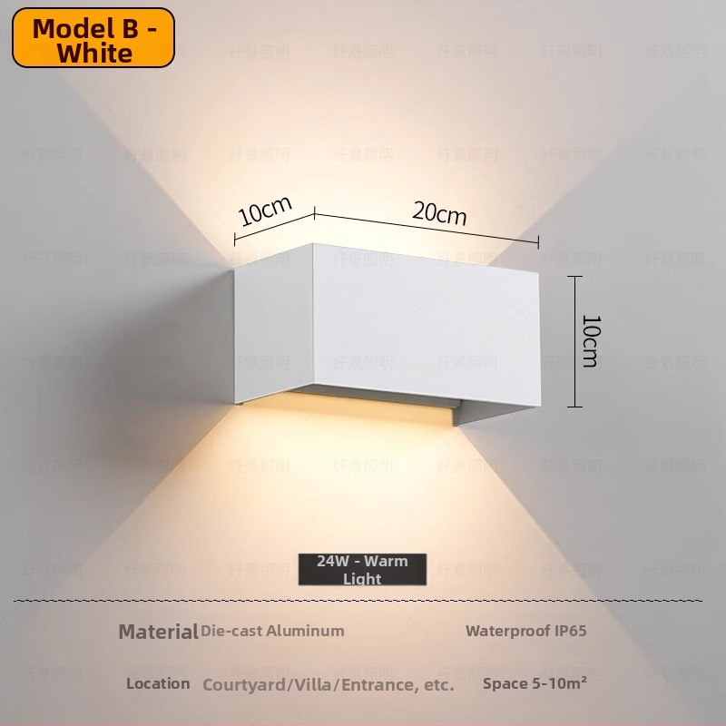 Sieninė LED lemputė su reguliuojamu spinduliu, minimalistinis modernus stilius, aliumininis korpusas, LED šviesos šaltinis, PIR judesio jutiklis, veikia iki 36V