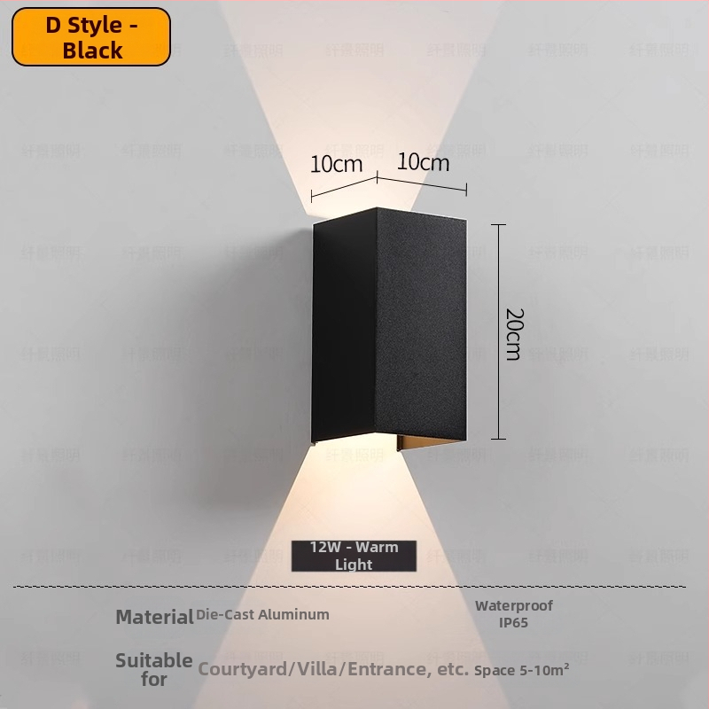 Sieninė LED lemputė su reguliuojamu spinduliu, minimalistinis modernus stilius, aliumininis korpusas, LED šviesos šaltinis, PIR judesio jutiklis, veikia iki 36V
