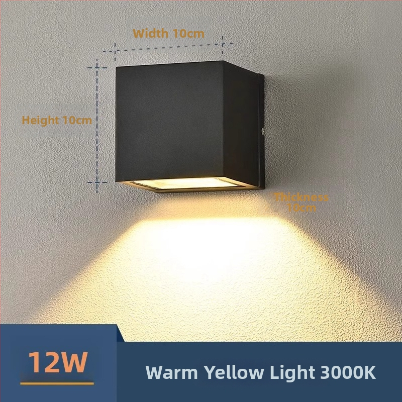 Sieninė LED lemputė su reguliuojamu spinduliu, minimalistinis modernus stilius, aliumininis korpusas, LED šviesos šaltinis, PIR judesio jutiklis, veikia iki 36V