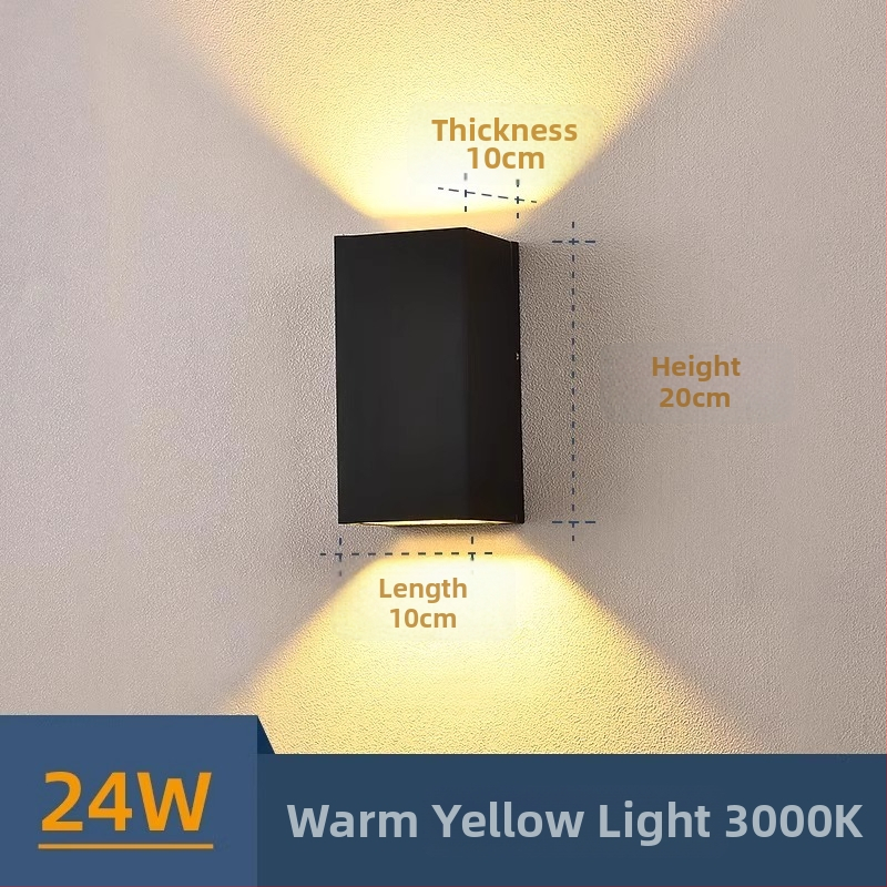 Sieninė LED lemputė su reguliuojamu spinduliu, minimalistinis modernus stilius, aliumininis korpusas, LED šviesos šaltinis, PIR judesio jutiklis, veikia iki 36V