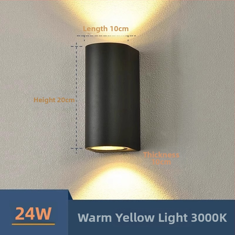 Sieninė LED lemputė su reguliuojamu spinduliu, minimalistinis modernus stilius, aliumininis korpusas, LED šviesos šaltinis, PIR judesio jutiklis, veikia iki 36V