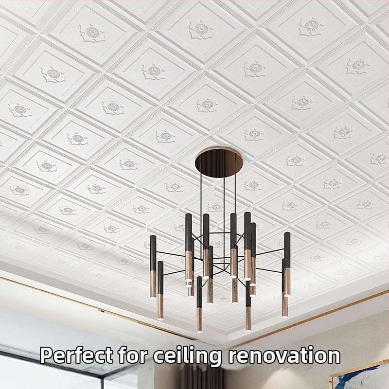 Самозалепващ 3D таванно-стенен стикер за дневна