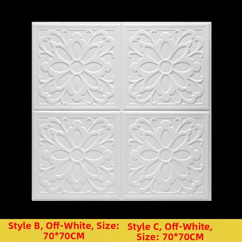 Самозалепващ 3D таванно-стенен стикер за дневна