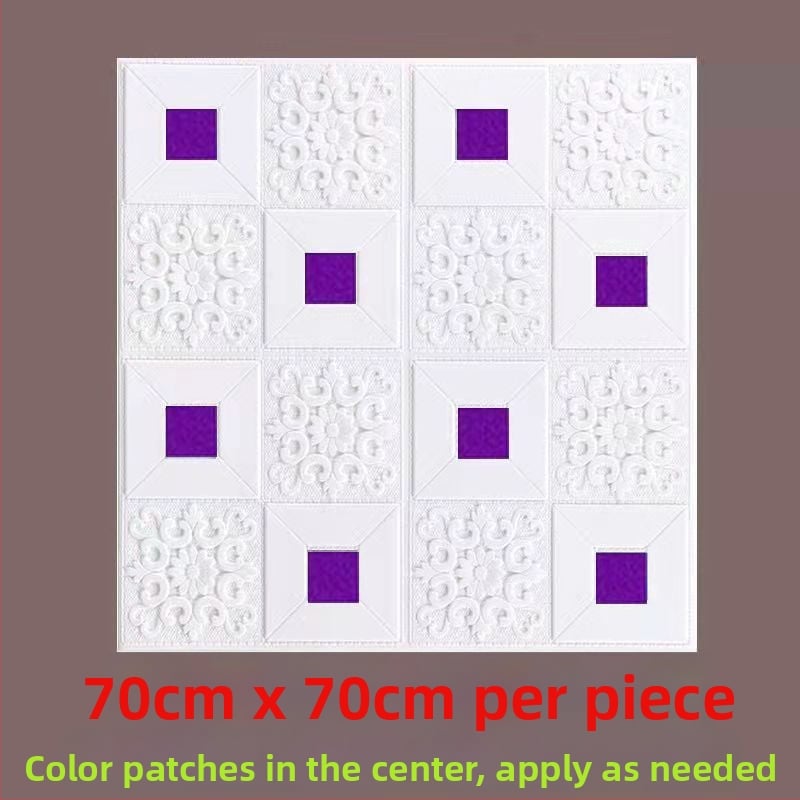 Самозалепващ 3D таванно-стенен стикер за дневна