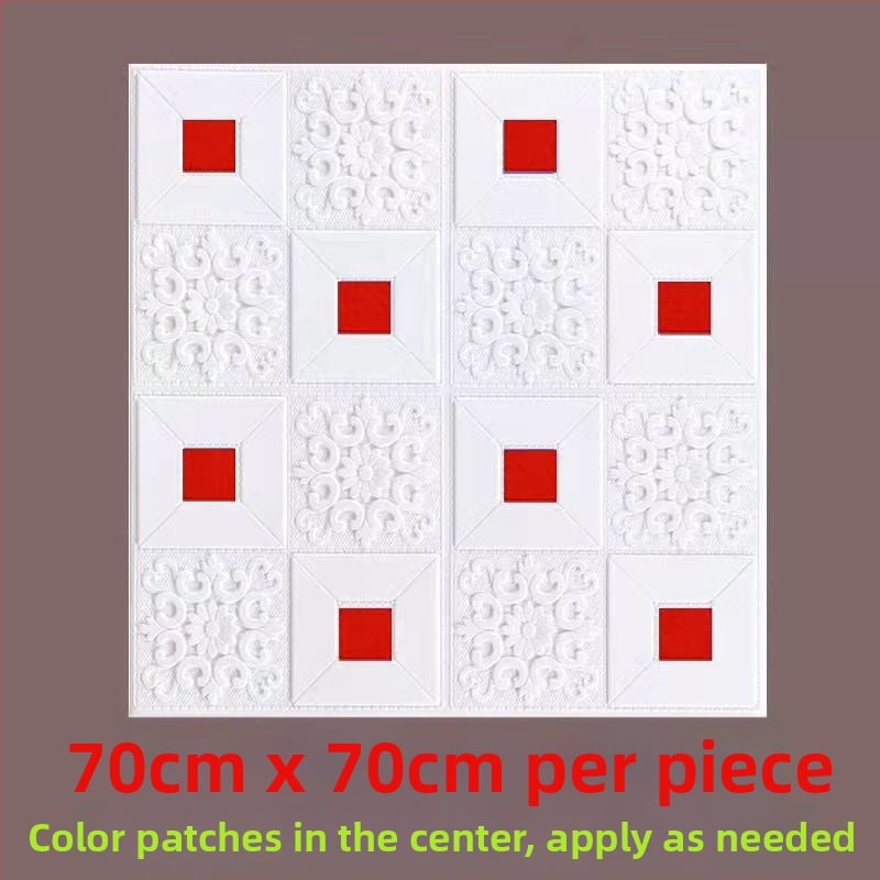 Самозалепващ 3D таванно-стенен стикер за дневна