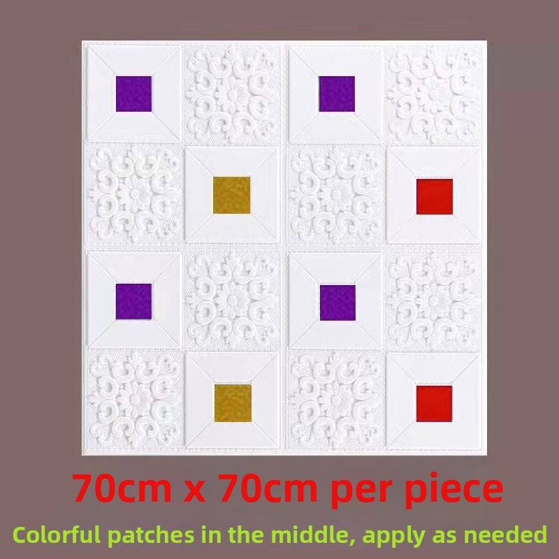 Самозалепващ 3D таванно-стенен стикер за дневна