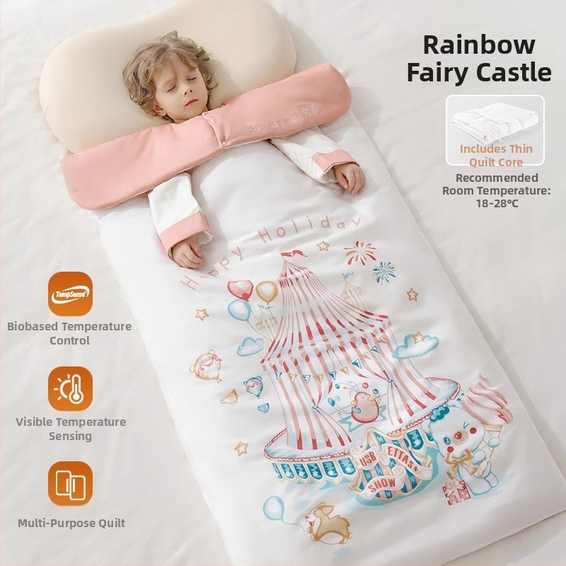 Belleptide vaikams miego maišelis apvalko stiliaus, išorė 95% medvilnė, pamušalas poliesteris, užpildas įprastas, išimami rankoviai, skalbiasi, gyvūnų raštas, tinkamas žiemai, pavasariui ir rudeniui